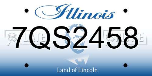 7QS2458 Illinois License Plate