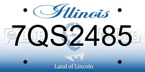 7QS2485 Illinois License Plate