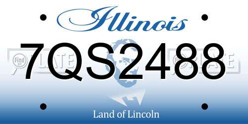 7QS2488 Illinois License Plate