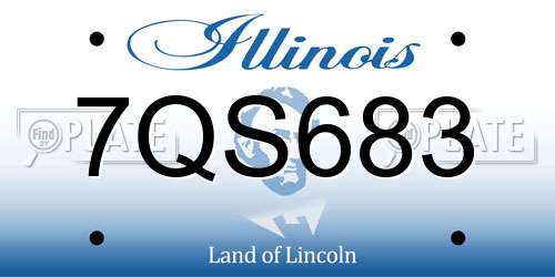 7QS683 Illinois License Plate