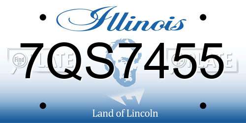 7QS7455 Illinois License Plate