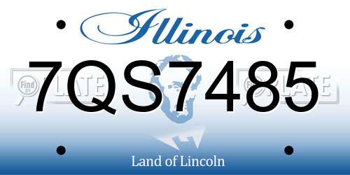 7QS7485 Illinois License Plate
