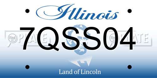 7QSS04 Illinois License Plate