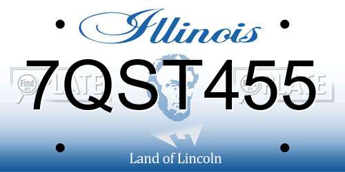7QST455 Illinois License Plate