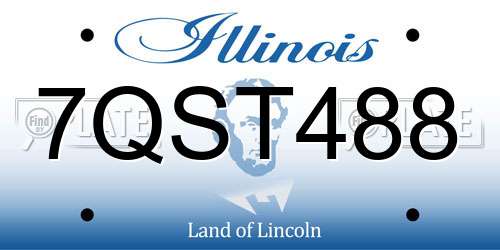 7QST488 Illinois License Plate