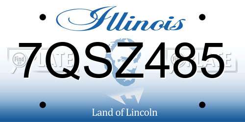7QSZ485 Illinois License Plate