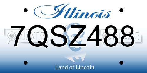 7QSZ488 Illinois License Plate