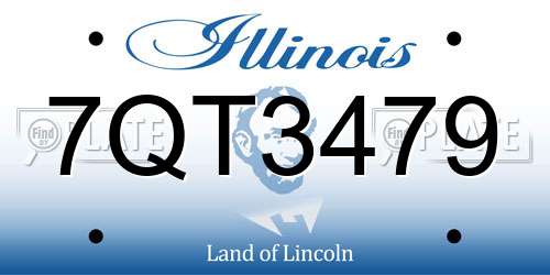 7QT3479 Illinois License Plate