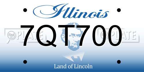 7QT700 Illinois License Plate