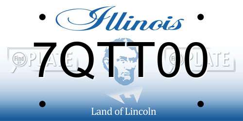 7QTT00 Illinois License Plate