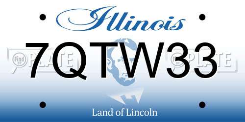 7QTW33 Illinois License Plate
