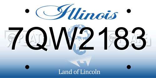 7QW2183 Illinois License Plate