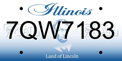 7QW7183 Illinois License Plate