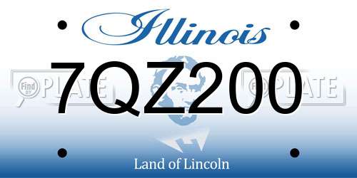 7QZ200 Illinois License Plate