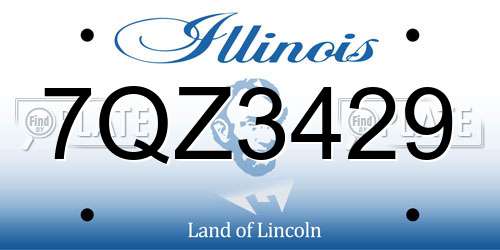 7QZ3429 Illinois License Plate