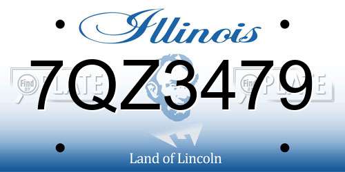 7QZ3479 Illinois License Plate