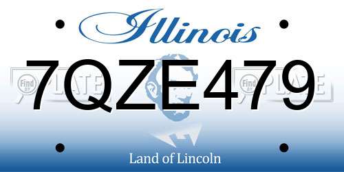 7QZE479 Illinois License Plate