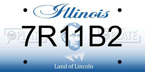 7R11B2 Illinois License Plate