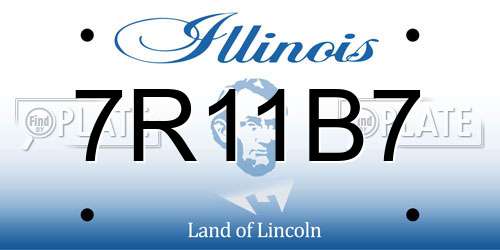 7R11B7 Illinois License Plate