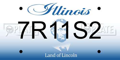7R11S2 Illinois License Plate