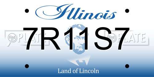 7R11S7 Illinois License Plate