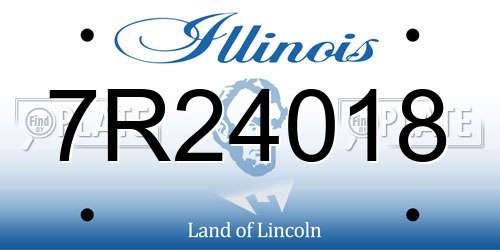 7R24018 Illinois License Plate