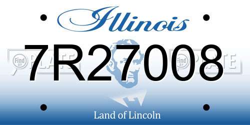 7R27008 Illinois License Plate