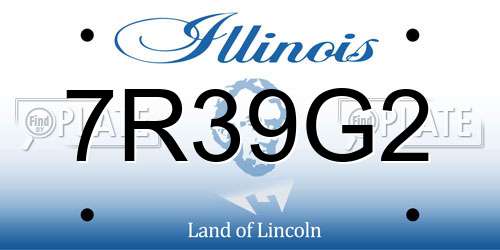 7R39G2 Illinois License Plate