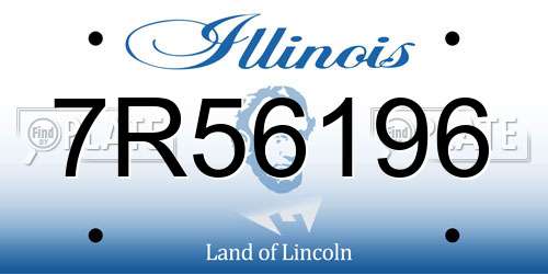 7R56196 Illinois License Plate