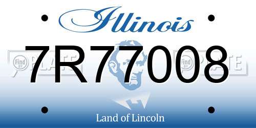 7R77008 Illinois License Plate