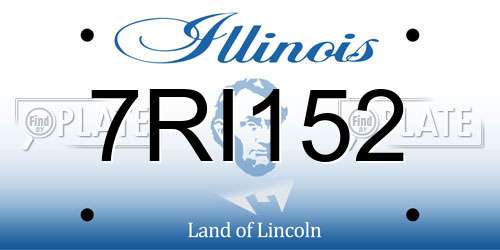 7RI152 Illinois License Plate