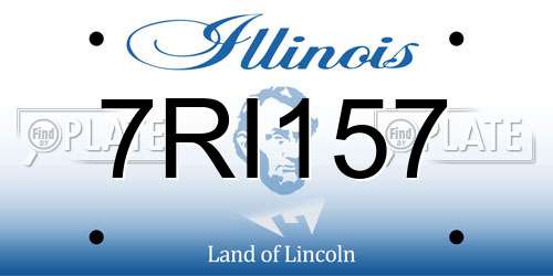 7RI157 Illinois License Plate