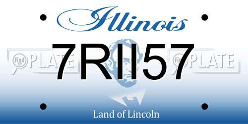 7RII57 Illinois License Plate