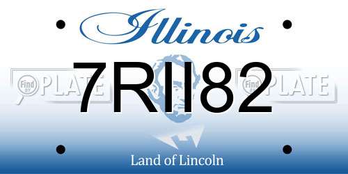 7RII82 Illinois License Plate