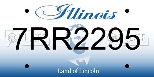 7RR2295 Illinois License Plate