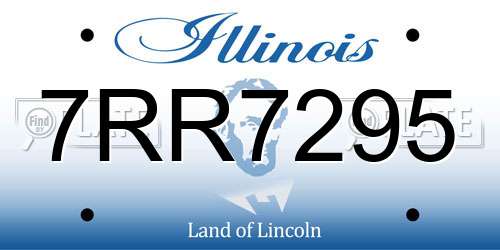 7RR7295 Illinois License Plate
