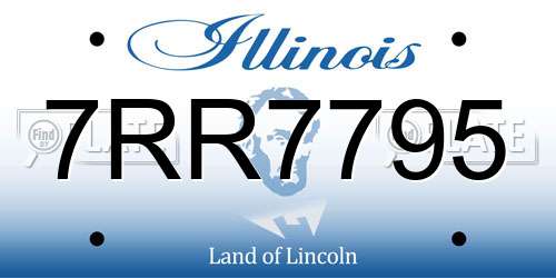 7RR7795 Illinois License Plate