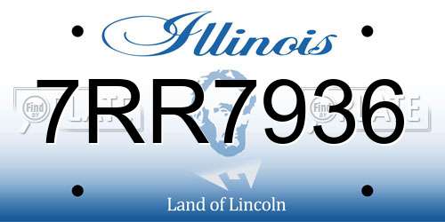 7RR7936 Illinois License Plate