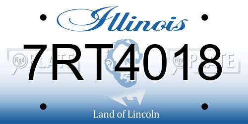 7RT4018 Illinois License Plate