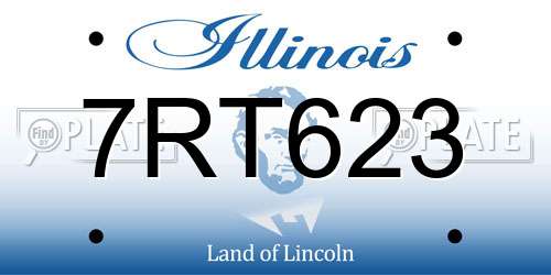 7RT623 Illinois License Plate