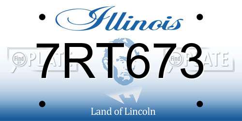 7RT673 Illinois License Plate