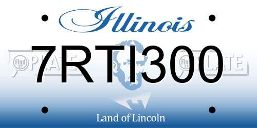 7RTI300 Illinois License Plate