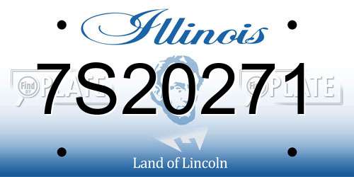7S20271 Illinois License Plate