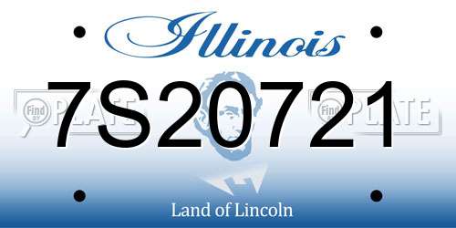 7S20721 Illinois License Plate