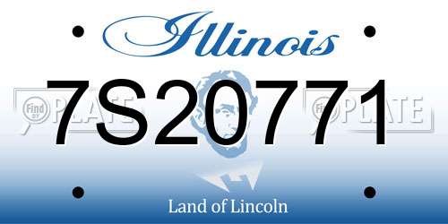 7S20771 Illinois License Plate
