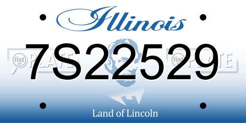 7S22529 Illinois License Plate