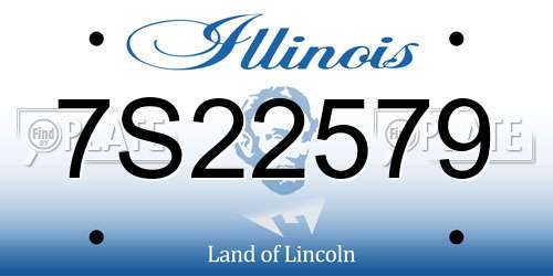 7S22579 Illinois License Plate