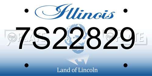 7S22829 Illinois License Plate