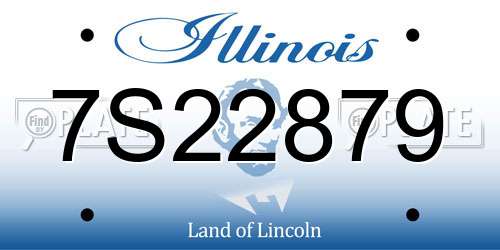 7S22879 Illinois License Plate