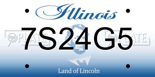 7S24G5 Illinois License Plate